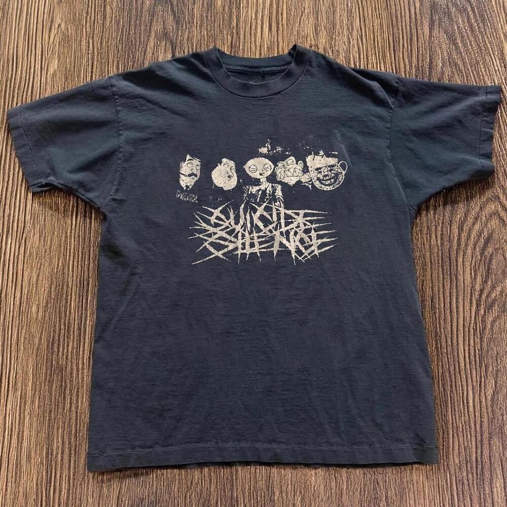 Gildan Men Black T-Shirt, Suicide Silence Black Band Tee